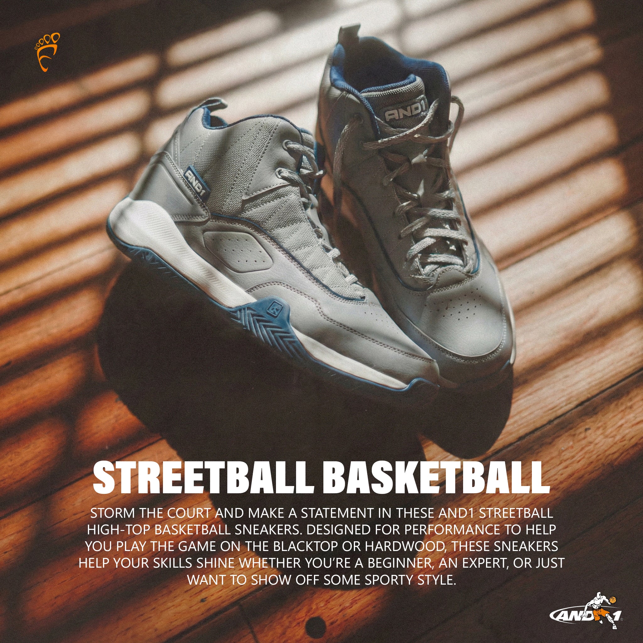 AND1 Men’s Streetball Basketball Shoes High-Top - Image 5