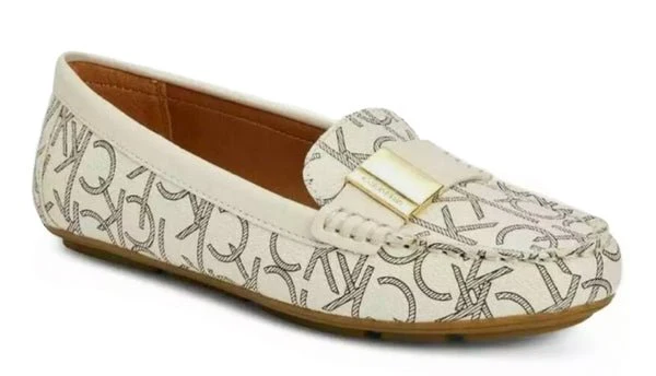 CALVIN KLEIN Cream Moccasins slip-on Loafers - Image 2