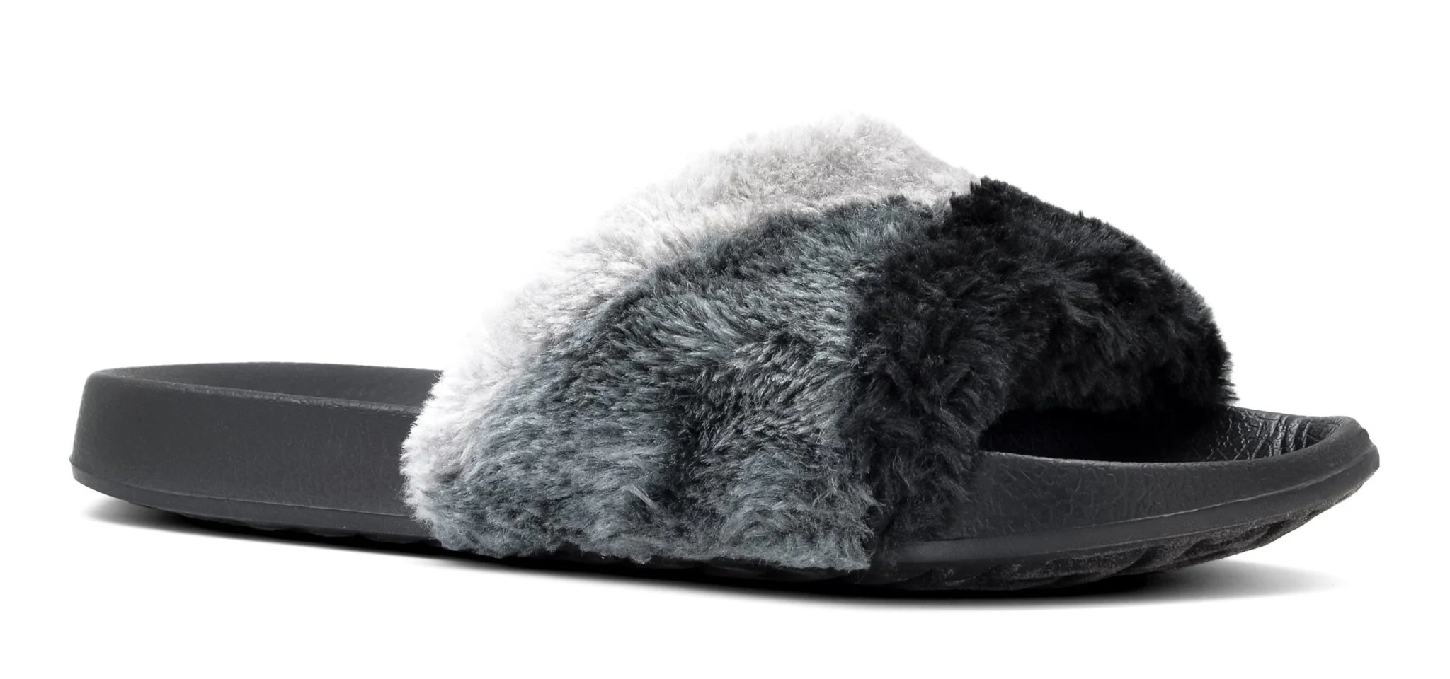 SKECHERS Womens' Furry Slippers Open Toe Indoor Outdoor House Casual Flat Slides - Image 2