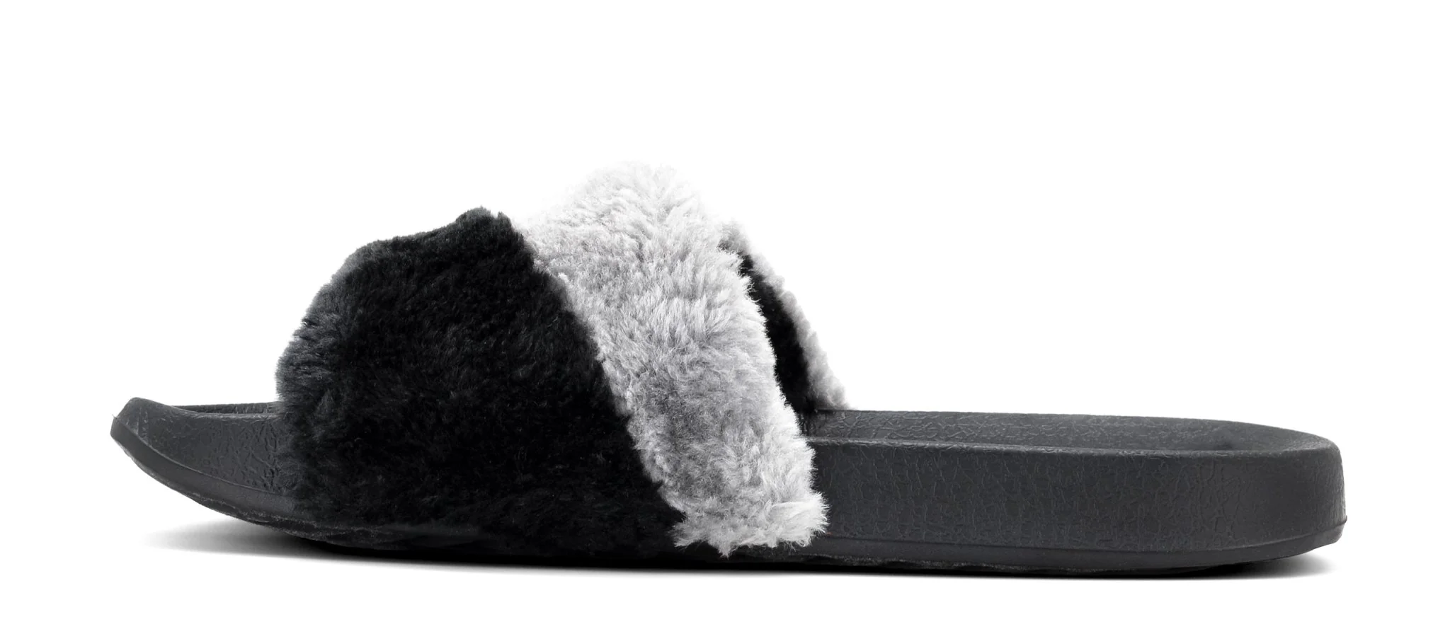 SKECHERS Womens' Furry Slippers Open Toe Indoor Outdoor House Casual Flat Slides - Image 3
