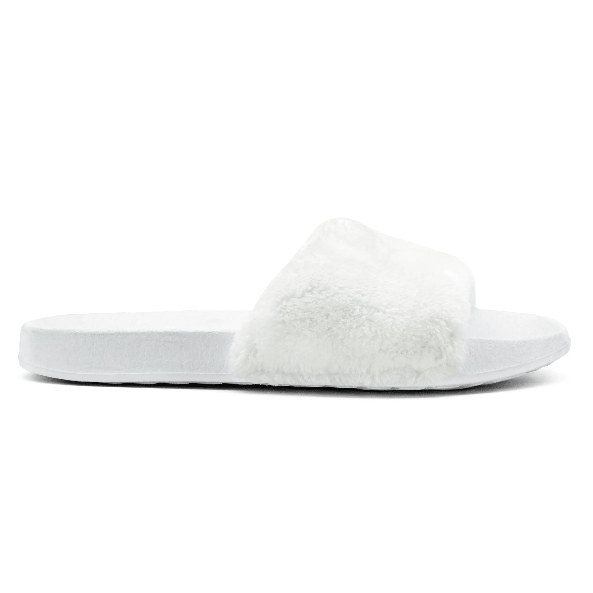 SKECHERS Womens' Furry Slippers Open Toe Indoor Outdoor House Casual Flat Slides