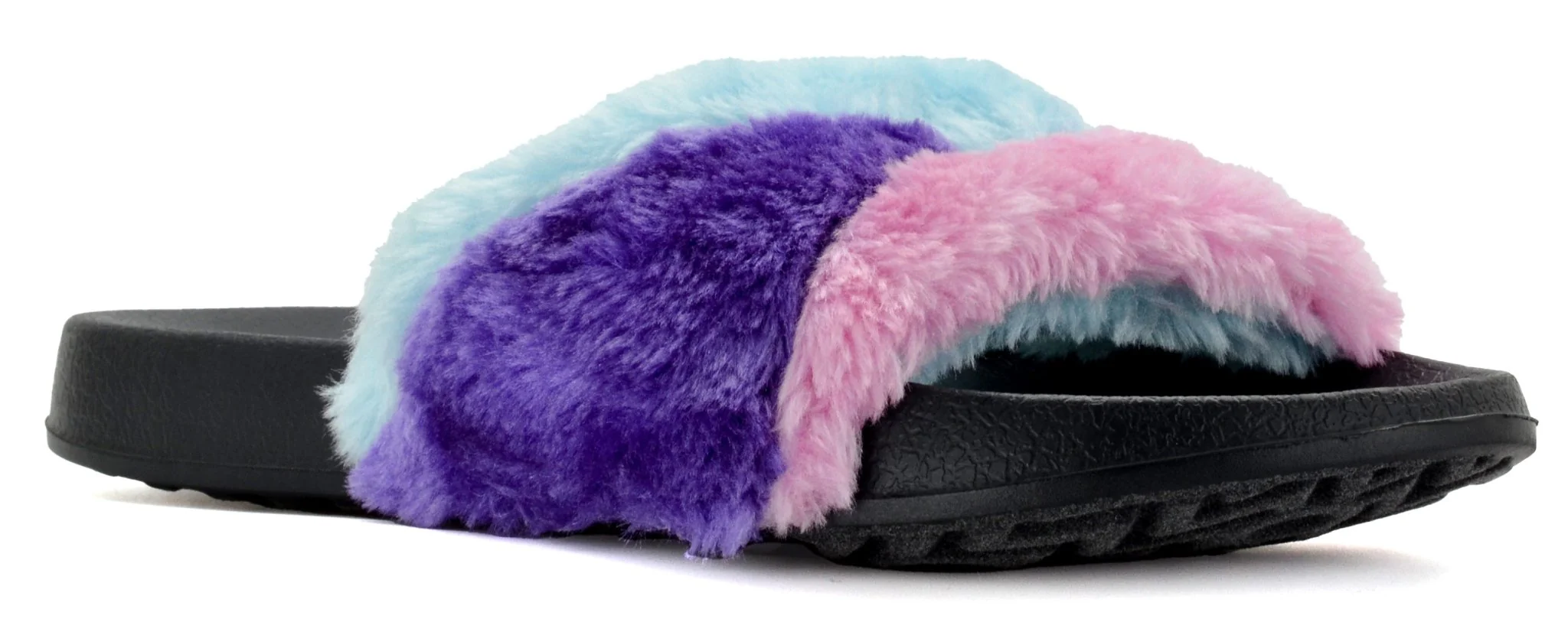 SKECHERS Womens' Furry Slippers Open Toe Indoor Outdoor House Casual Flat Slides - Image 2
