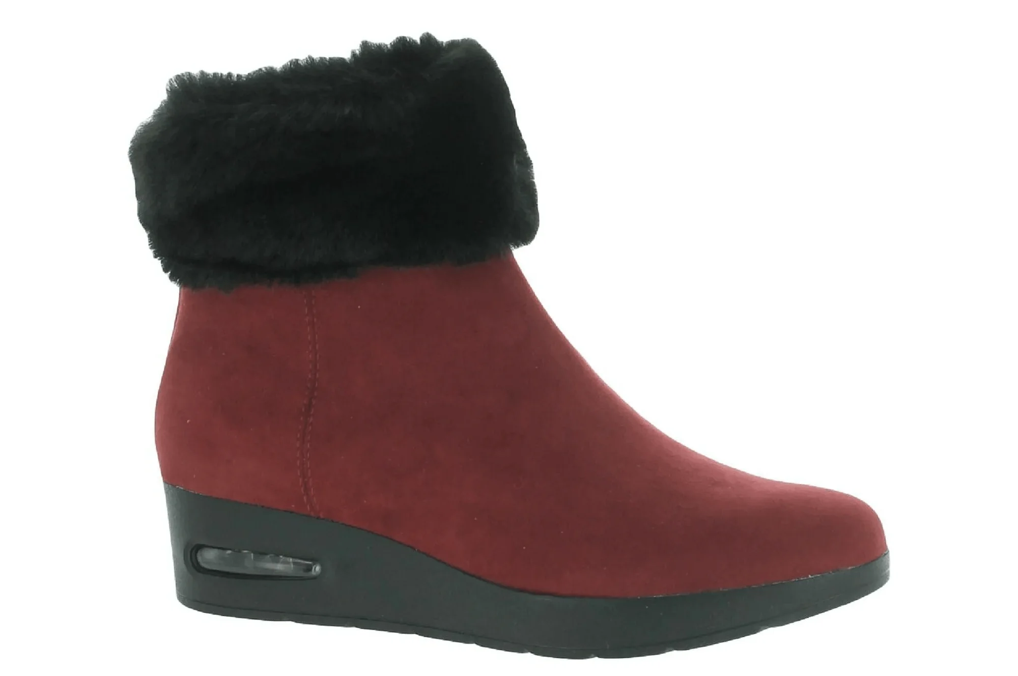 DKNY Womens Abri Faux Suede Faux Fur Booties - Image 3