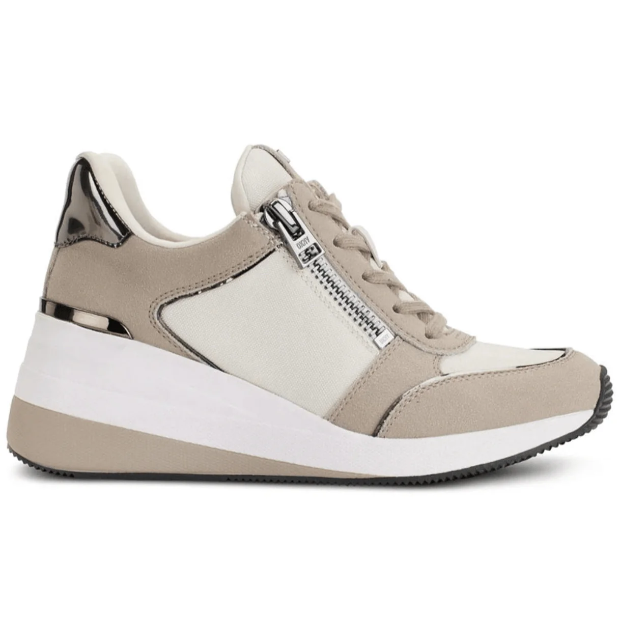 Dkny Kaden Lace-Up Zip Wedge Sneakers