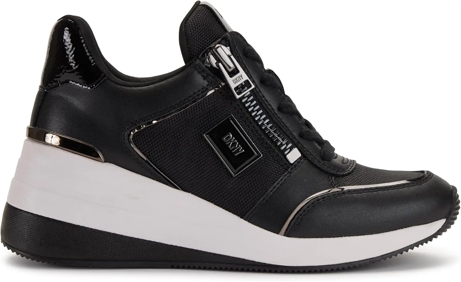 Dkny Kaden Lace-Up Zip Wedge Sneakers