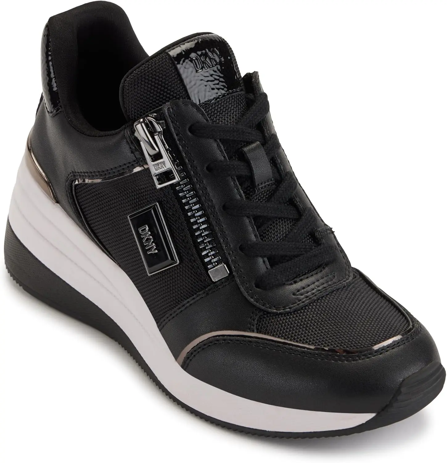 Dkny Kaden Lace-Up Zip Wedge Sneakers - Image 2