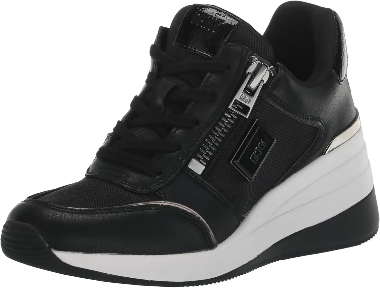 Dkny Kaden Lace-Up Zip Wedge Sneakers - Image 4