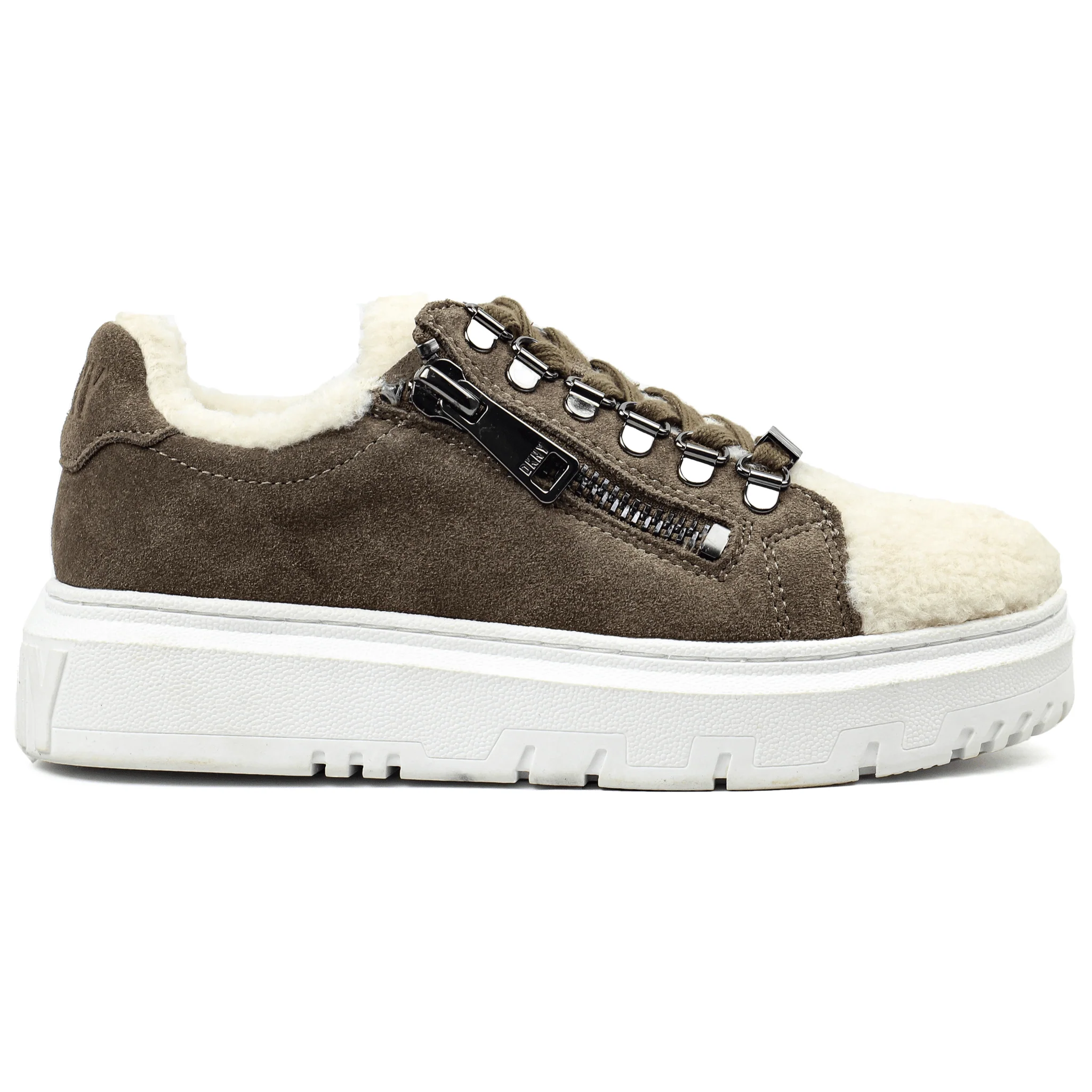 DKNY Matti fleece Lace Up Sneakers