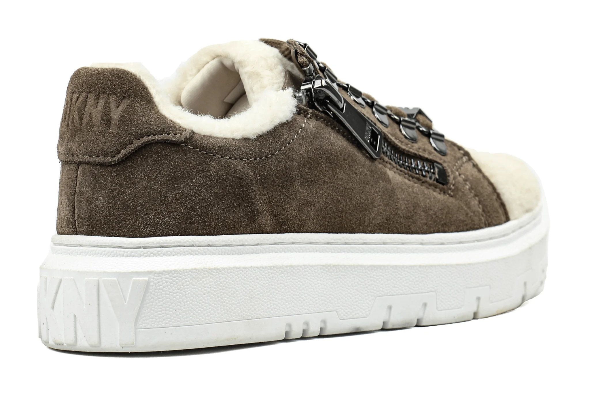 DKNY Matti fleece Lace Up Sneakers - Image 3