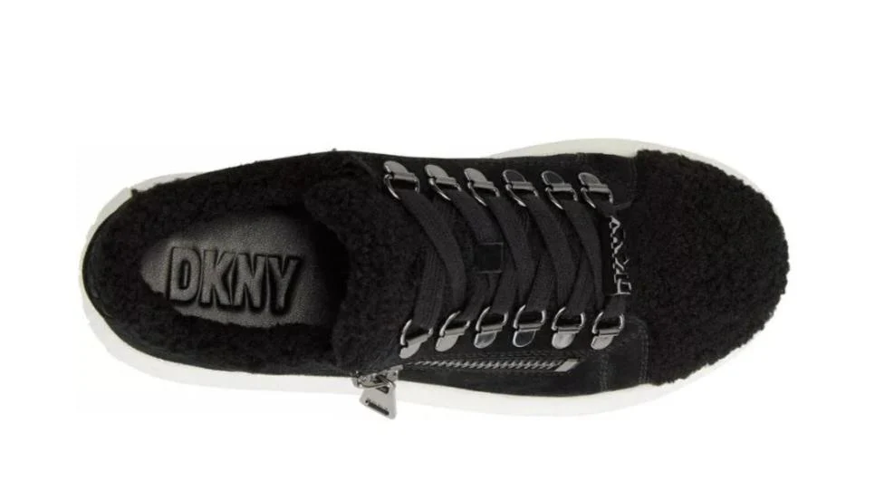 DKNY Matti fleece Lace Up Sneakers - Image 4