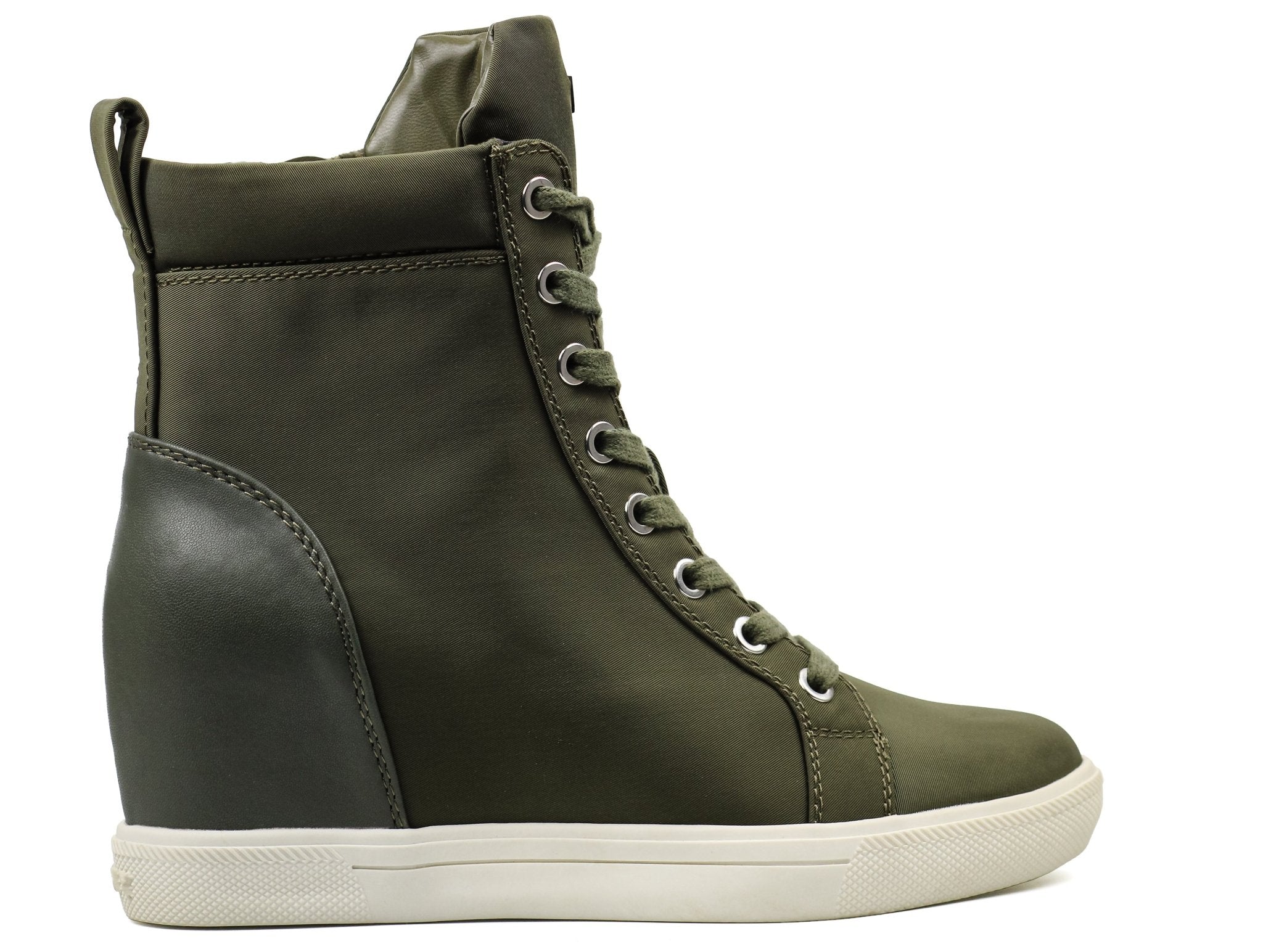 DKNY Women's Calz Lace-Up High-Top Wedge Sneakers
