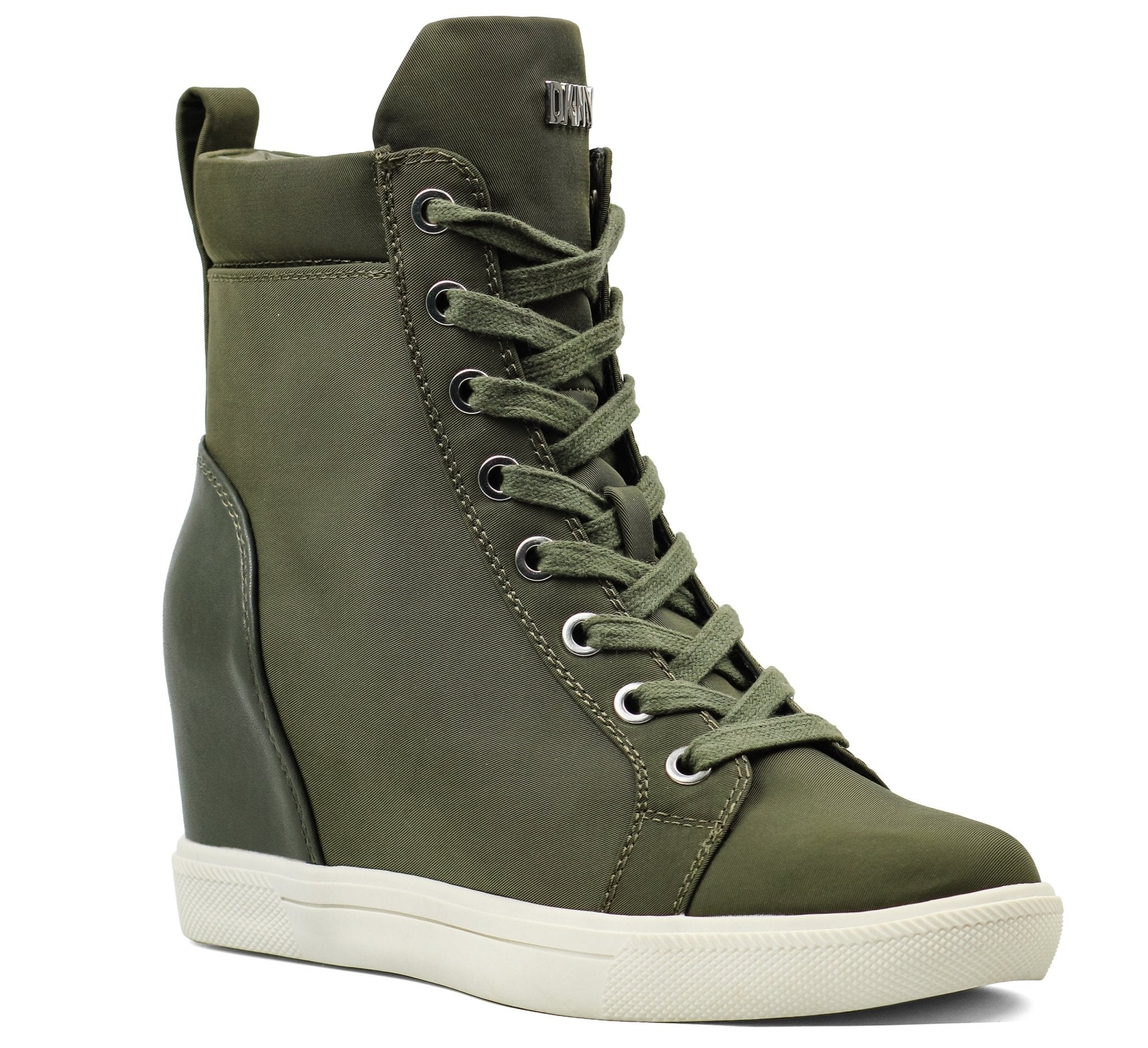DKNY Women's Calz Lace-Up High-Top Wedge Sneakers - Image 2