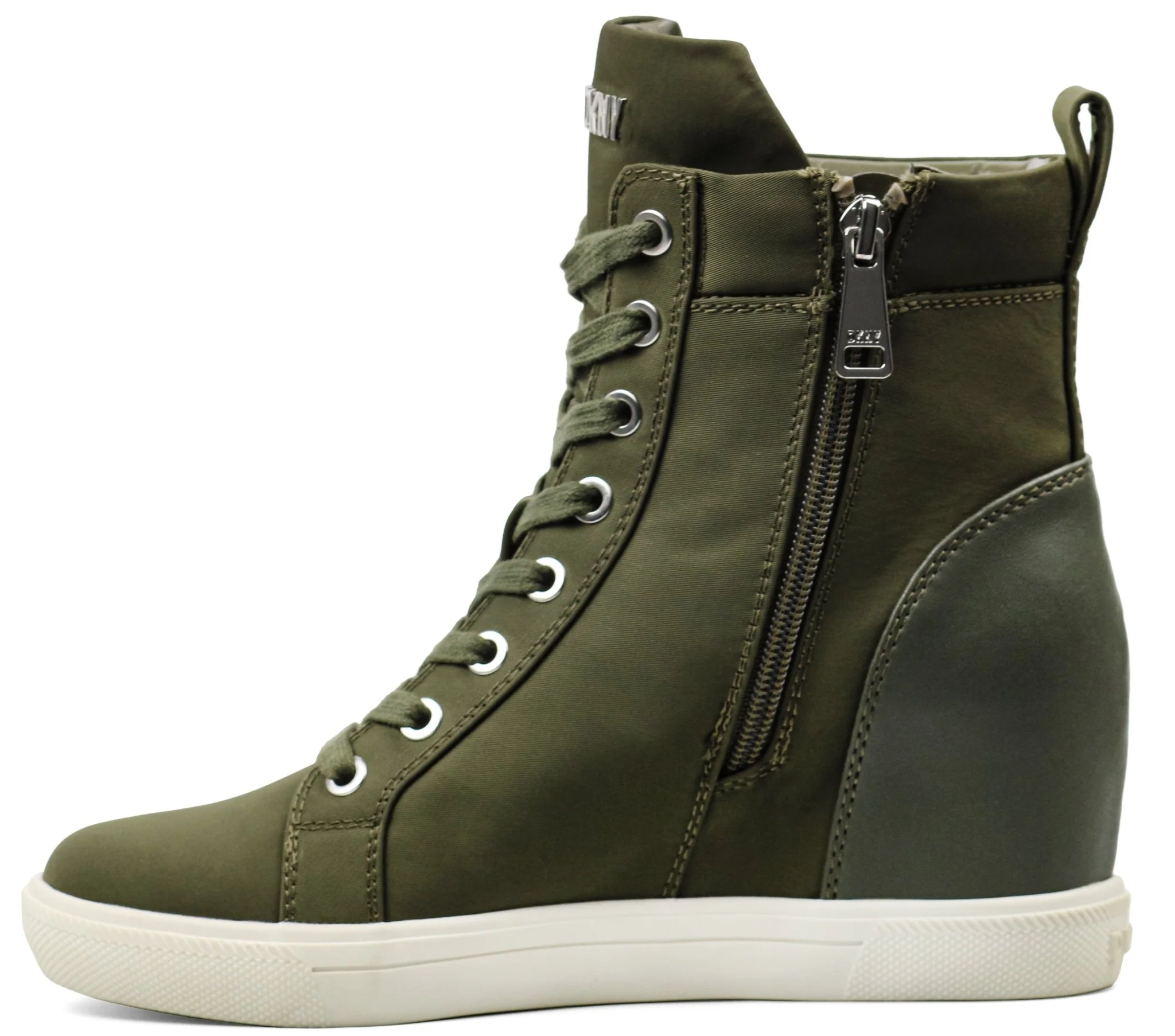 DKNY Women's Calz Lace-Up High-Top Wedge Sneakers - Image 4