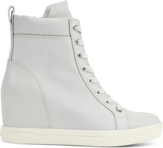 DKNY Women's Calz Lace-Up High-Top Wedge Sneakers