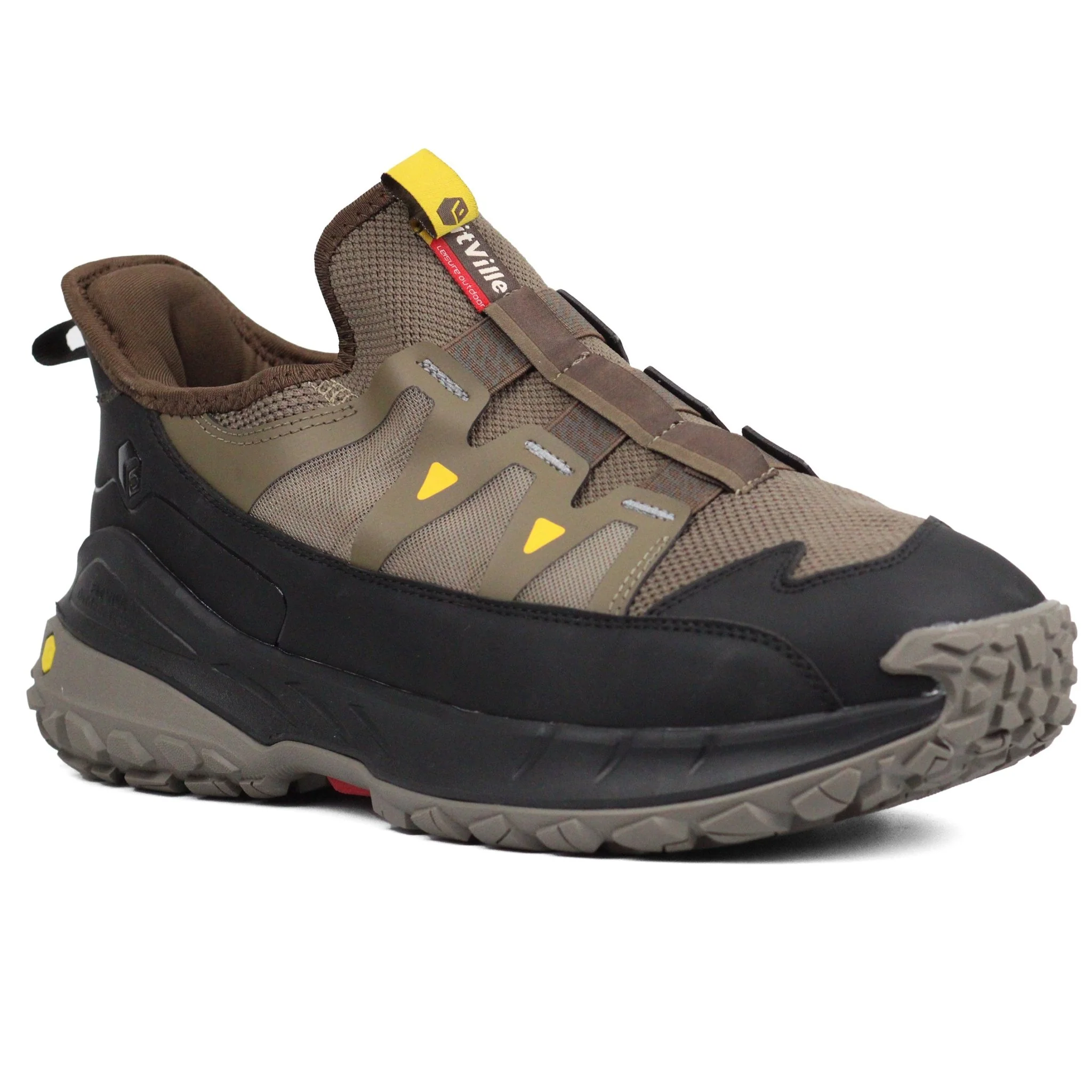 FITVILLE Mens Extra Wide Walking Trainers Slip On Bro - Image 2
