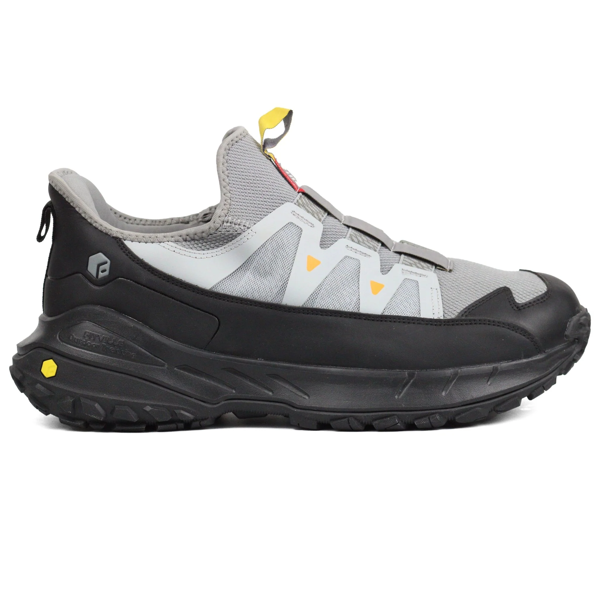 FITVILLE Mens Extra Wide Walking Trainers Slip On Gry