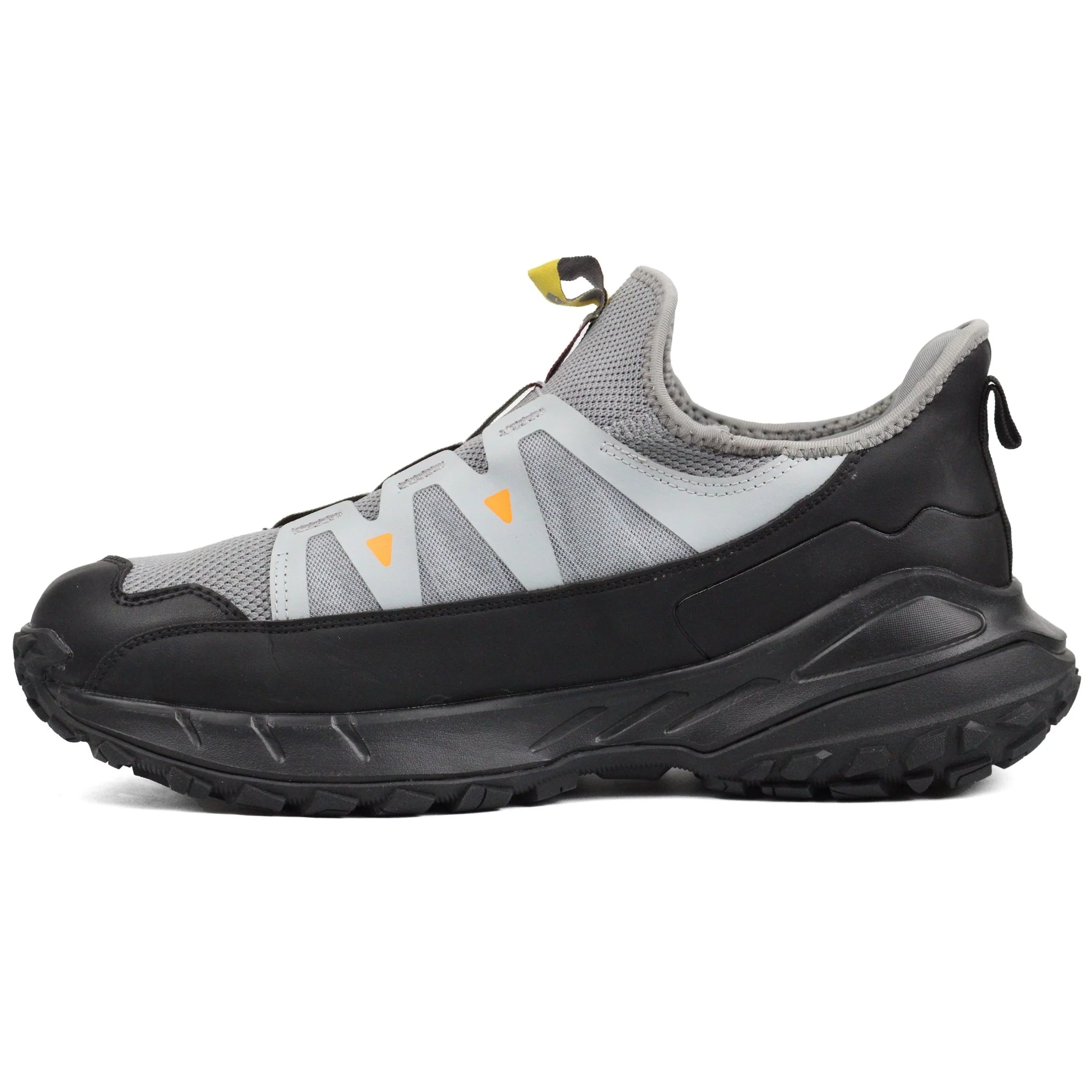 FITVILLE Mens Extra Wide Walking Trainers Slip On Gry - Image 4