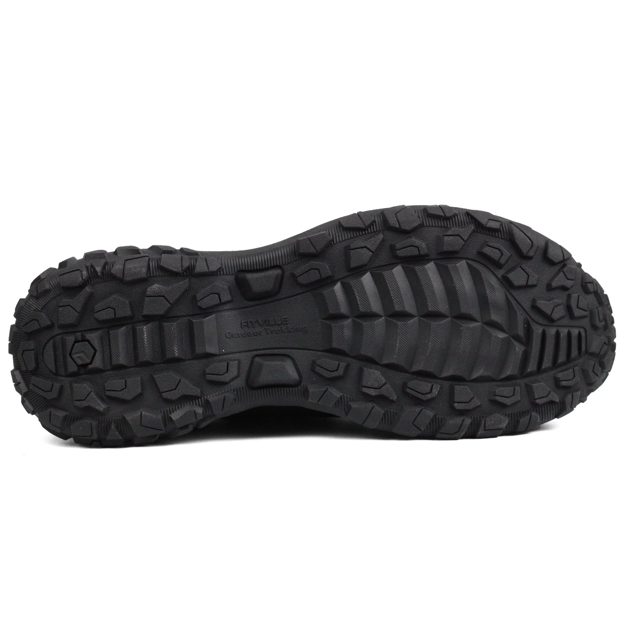 FITVILLE Mens Extra Wide Walking Trainers Slip On Gry - Image 5