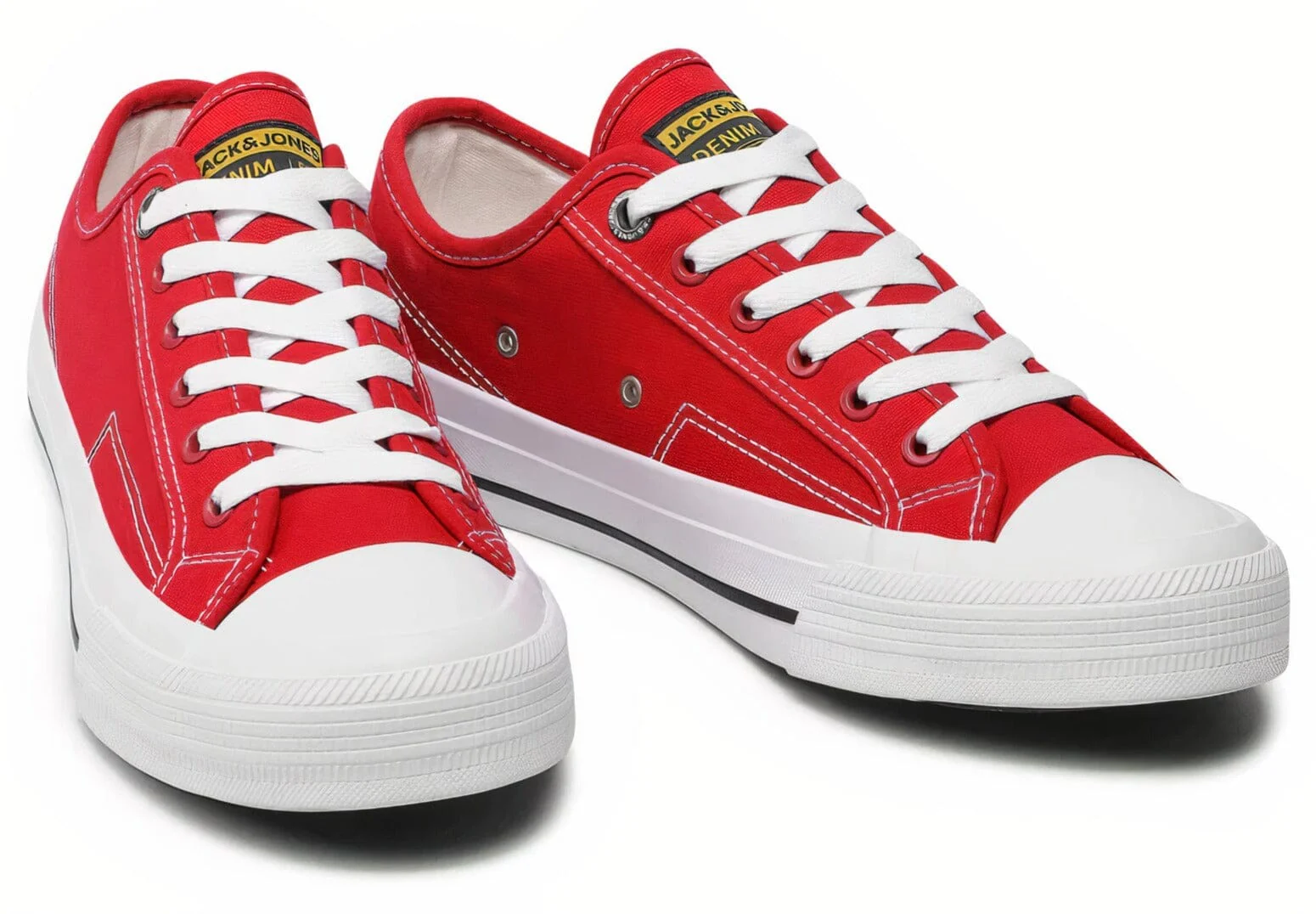 JACK & JONES Crop Canvas Trainers - Image 3