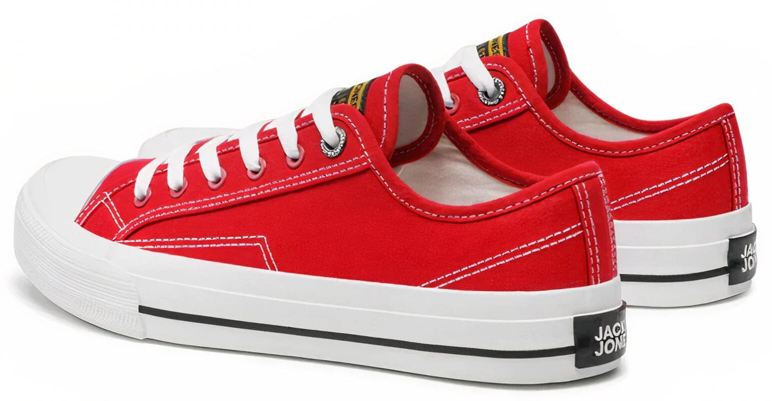 JACK & JONES Crop Canvas Trainers - Image 6