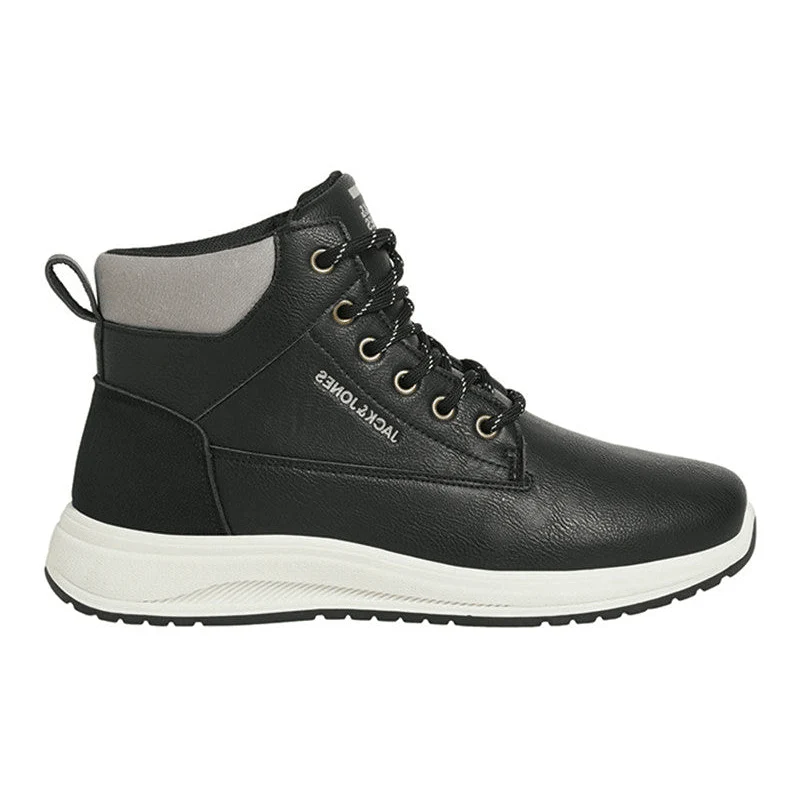 JACK & JONES Mens Alaska PU Nubuck Boots Anthracite