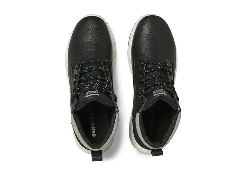 JACK & JONES Mens Alaska PU Nubuck Boots Anthracite - Image 3