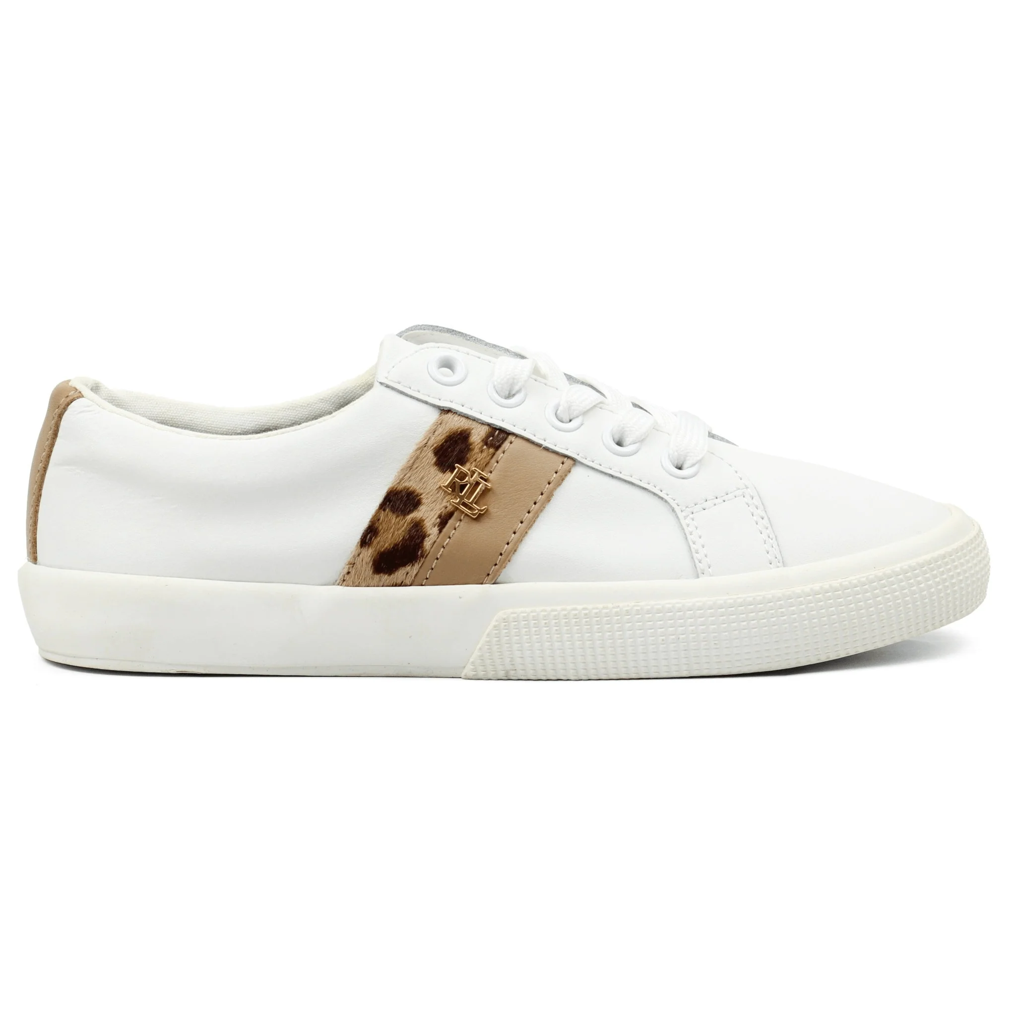 RALPH LAUREN Janson Tiger Leather Sneakers