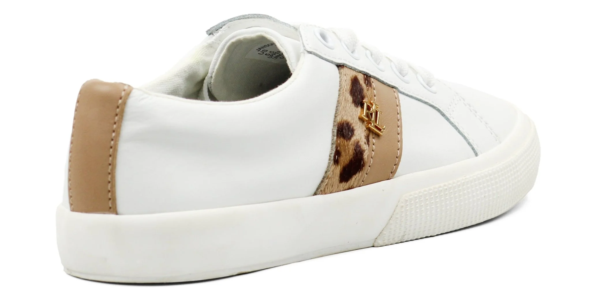 RALPH LAUREN Janson Tiger Leather Sneakers - Image 3