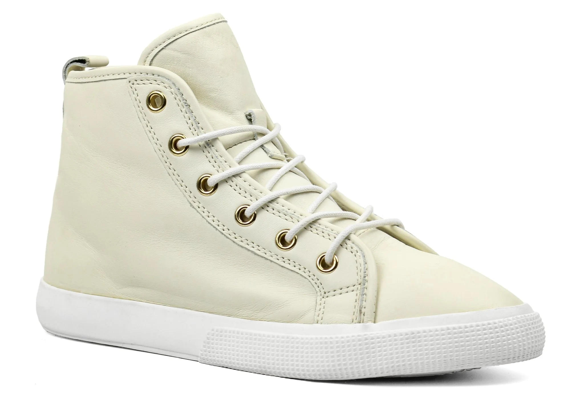 RALPH LAUREN Jinger Cream Leather High Top - Image 2