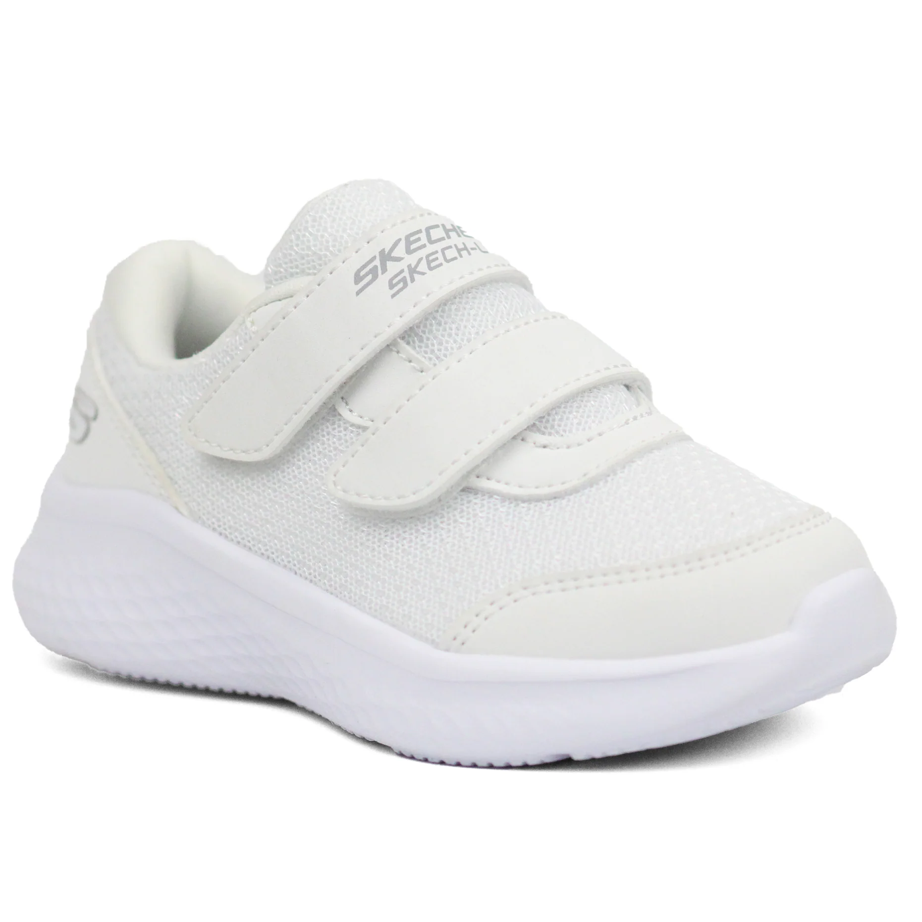 SKECHERS SKECH-LITE PRO Textured Velcro Sneakers WHT - Image 2