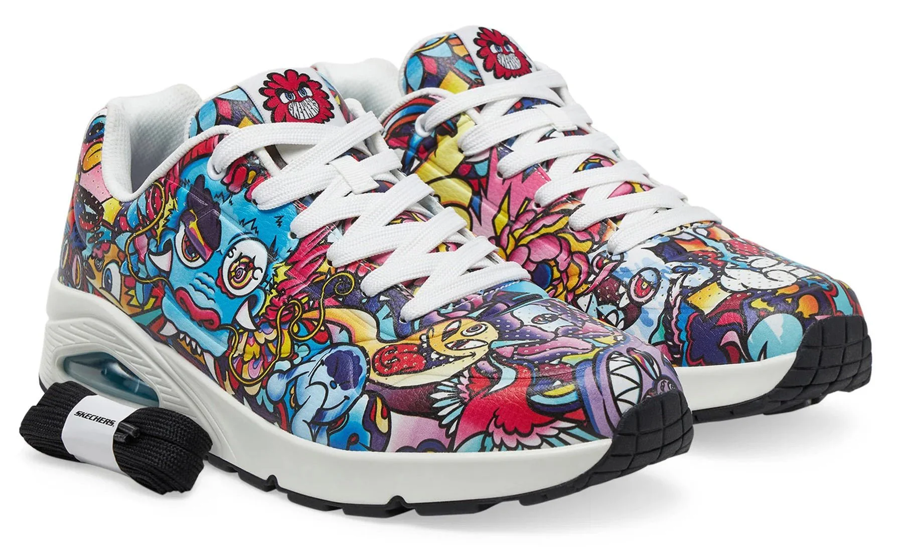 SKECHERS UNO - Color Vexx Doodle  Men's Multicolored Sneakers - Image 2