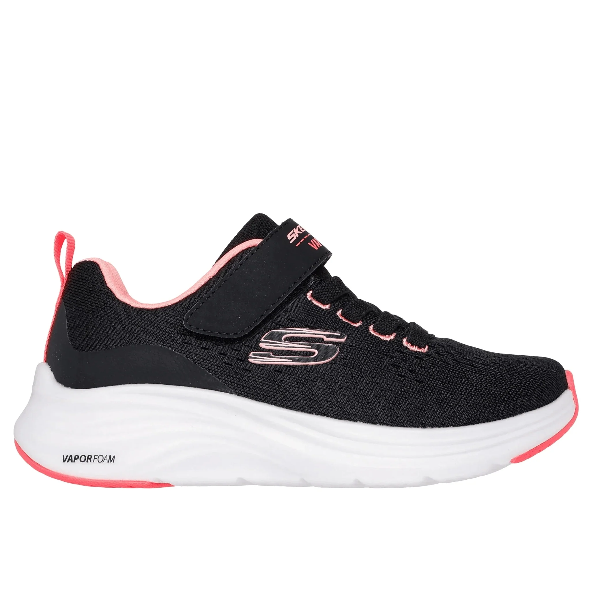 SKECHERS Velcro fiber foam athletic shoe BKPK