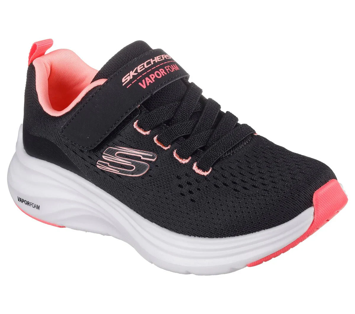 SKECHERS Velcro fiber foam athletic shoe BKPK - Image 2