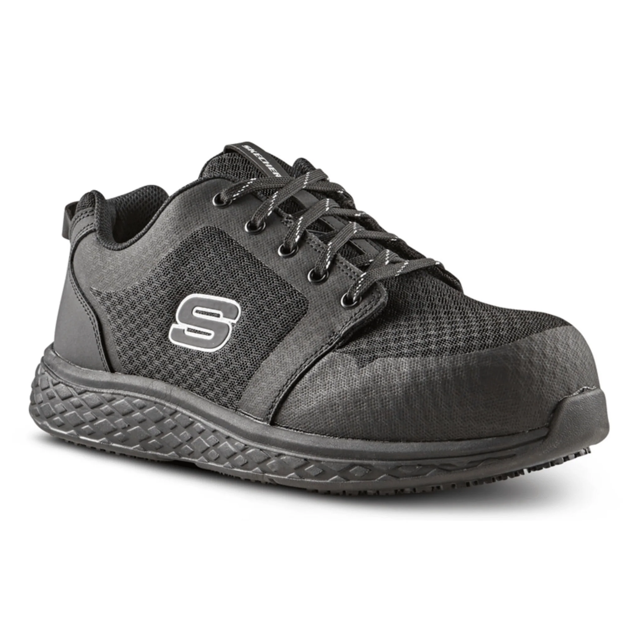SKECHERS Work Toe Steel Plate Lace Up Athletic Safety Shoes - Image 2