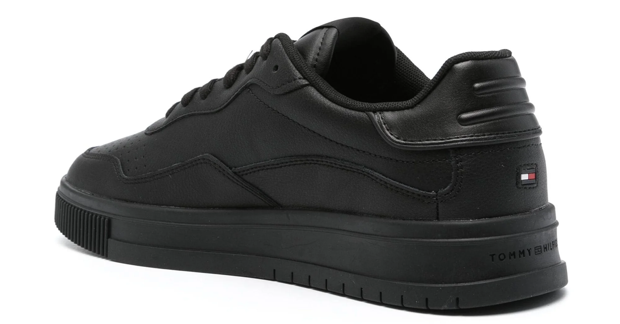 TOMMY HILFIGER Signature Tape Lace-Up Cupsole Trainers - Image 3