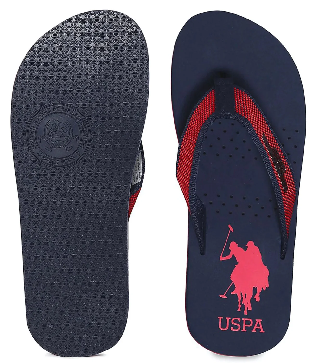 U.S. POLO ASSN. Logo Print Thong-Strap Flip-Flops - Image 4