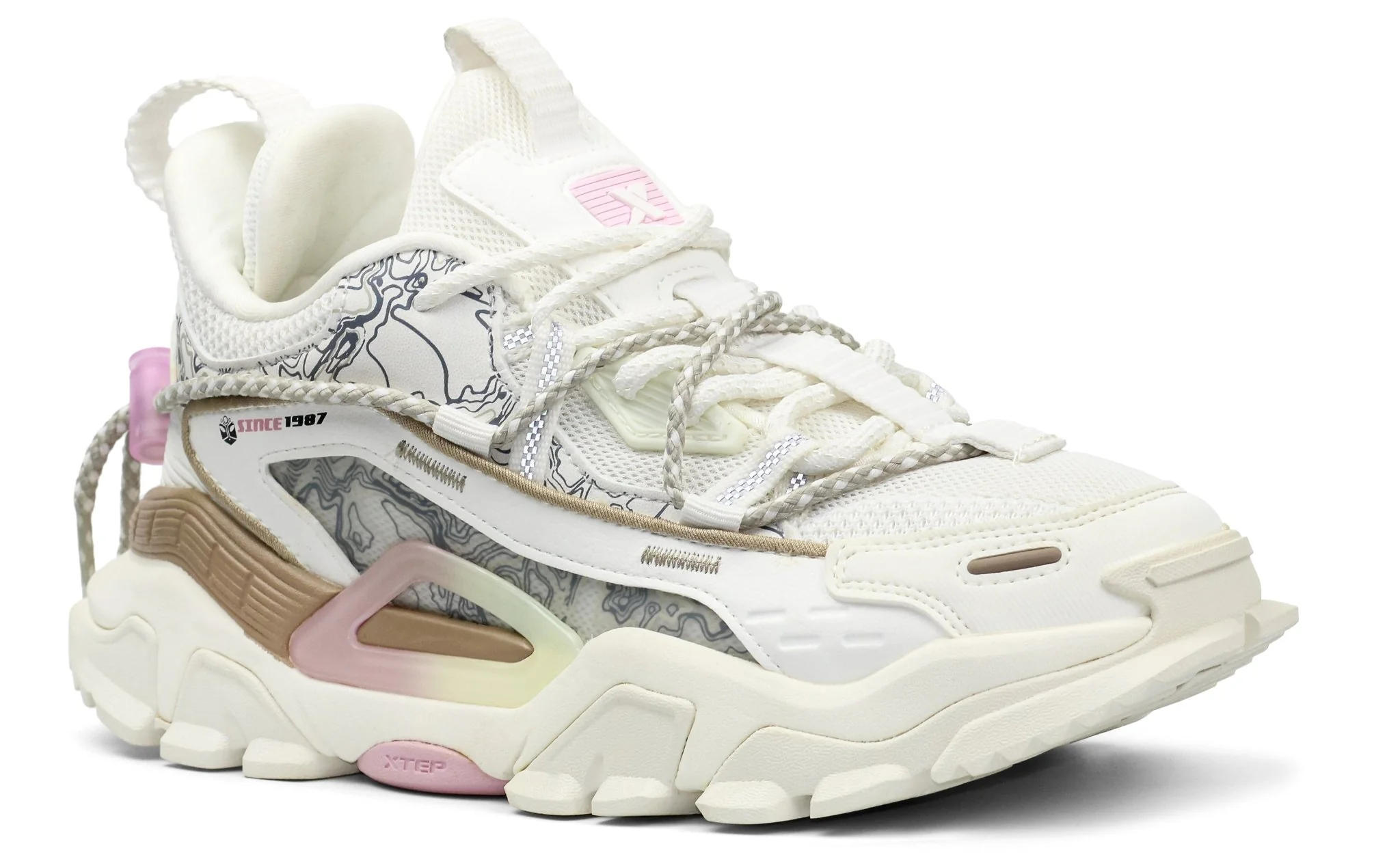 XTEP  Stitching High-Top Cushioned Retro - Image 2