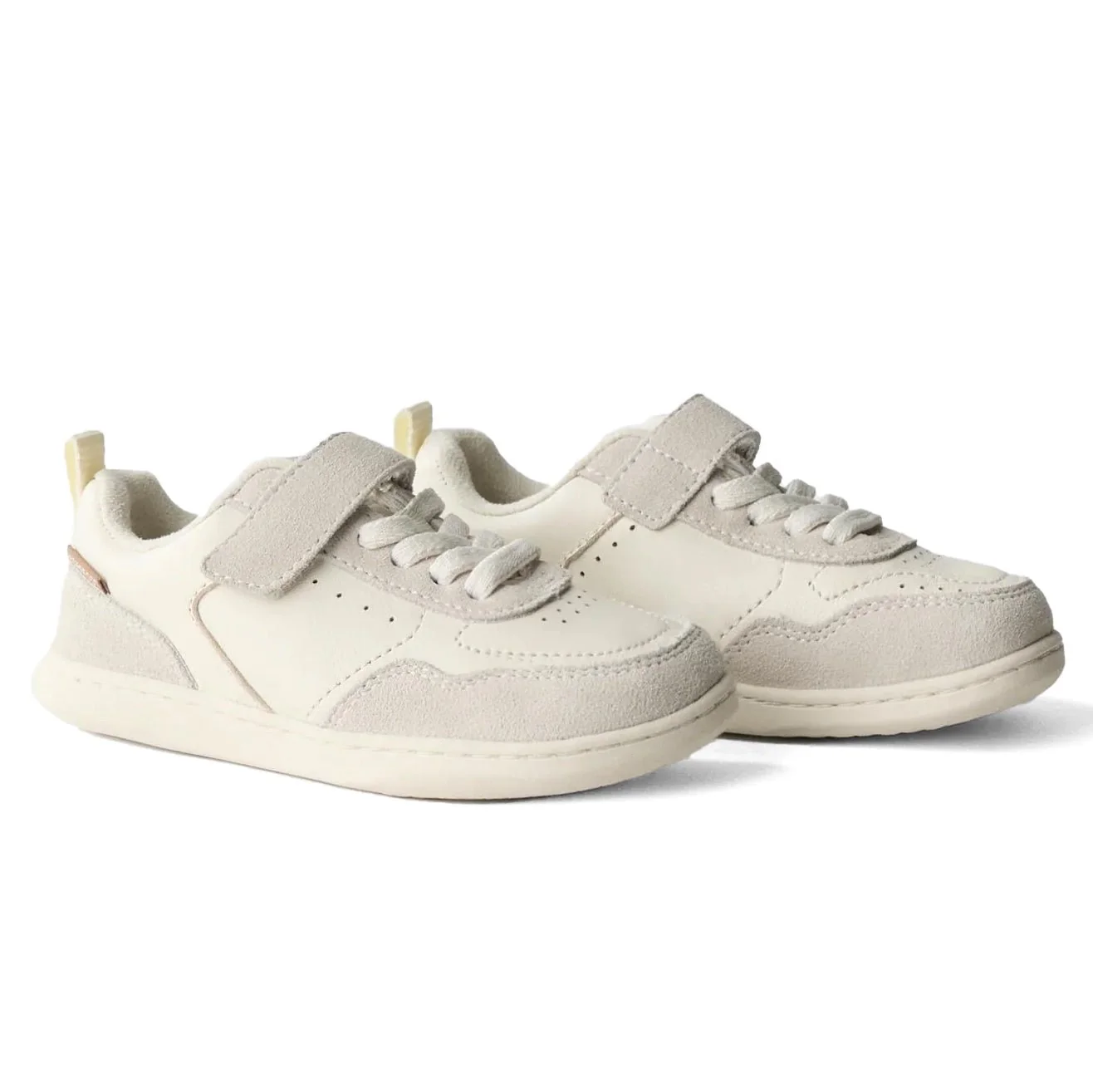 ZARA Leather Barefoot Plimsolls Wht - Image 2